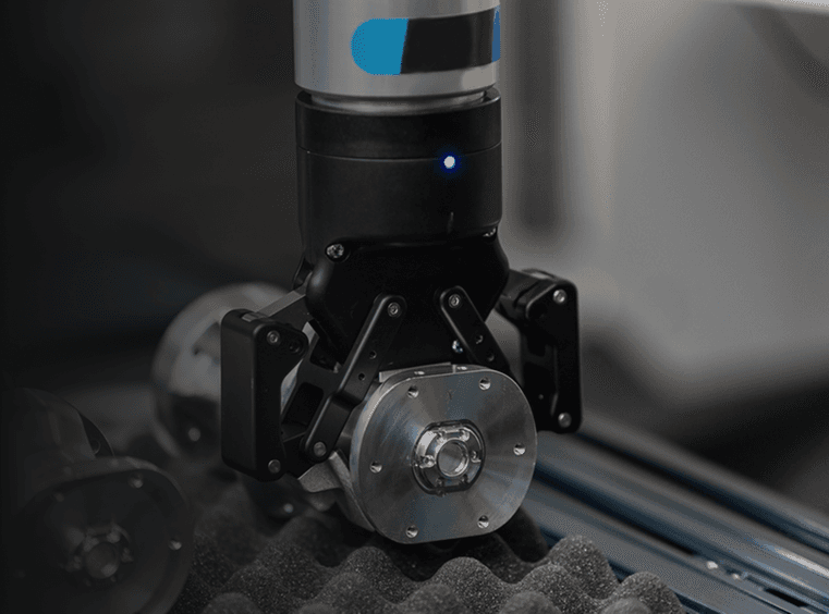 Adaptive gripper mounted on a robotic arm